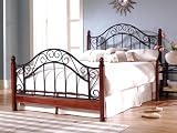 Full Size Bed - Frisco Full Size Bed in Pewter Grills, Maple Posts - Fashion Bed Group - B91MB4