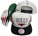 Chicago Bulls Diamond White/Black Two Tone Plastic Snapback Adjustable Snap Back Hat / Cap