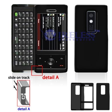 HTC XV6850 Touch Pro CDMA Verizon PREMIUM Black Solid Silicon Skin Case