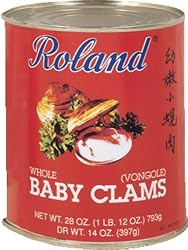 Roland Boiled Whole Baby Clams, 28-Ounce Can (Pack of 3)