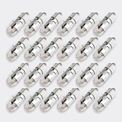 XIHE Mini Non-blinking White LED Balloon Lights Paper Lantern Light for Party Decoration (Pack of 24)