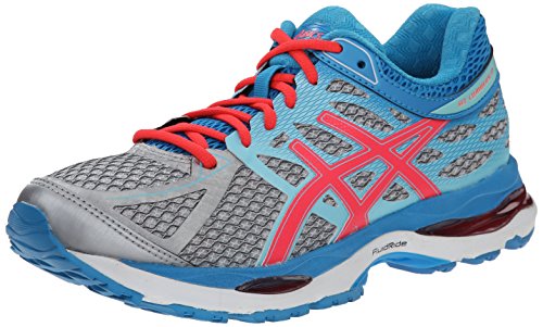 Asics Womens Gel Cumulus 17 Running Shoe Silver Hot Pink