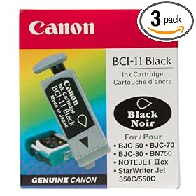 Canon BCI-11 Black Ink Cartridge (3 Tanks)