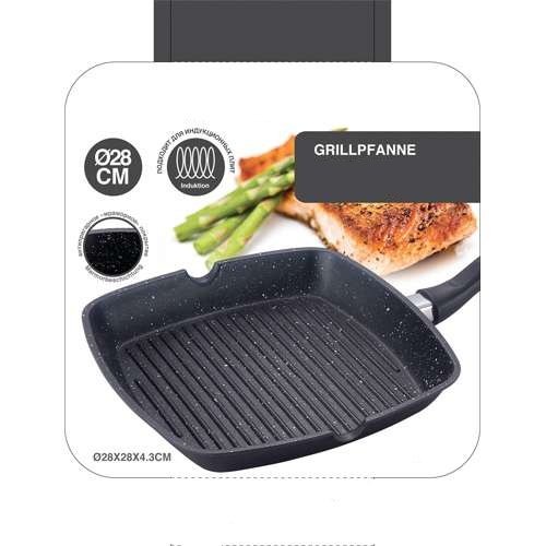 Induktion Grillpfanne, Antihaftbeschichtete Steakpfanne, 