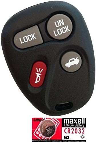 Discount Keyless Replacement 4 Button Automotive Keyless Entry Remote Control Transmitter with Extra Battery Compatible with GM Vehicles