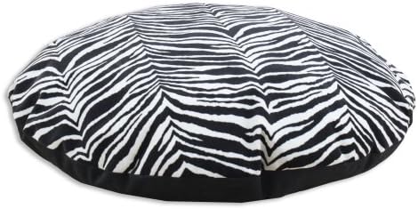 Chooty Zebra Simply Soft-PS Round Pet Bed, 36-Inch, Black