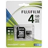 Fujifilm 4GB Class 2 MicroSDHC Memory Card and Adapter