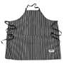 Chef Revival Bib Apron, Black and White Pin Stripe