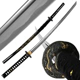 Katana w/ Gold Dragon Tsuba and Scabbard - 40 inch (fls)