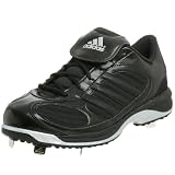 adidas Men's Excel IC Pro Low Baseball Cleat,Black/Black/Silver,7.5 M