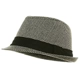Black Band Fedora Hat - Black