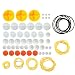 EUDAX 2mm Hole Plastic Belt Pulley Gears Combination Modulus Package Rubber Belts Band Plastic Model Accessories for DIY Robots Cars RC Toy Car Airplane