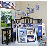 Boutique Brand New GEENNY American Flag 13PCS CRIB BEDDING SET