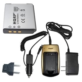 HQRP Battery Charger and Battery for FUJI FUJIFILM BC-50 / BC50, NP-50 / NP50, FinePix F100fd, F200EXR, F50fd, F50se, F770EXR, F775EXR, F750EXR, F660EXR, F665EXR, F600EXR, F605EXR, F550EXR Digital Camera plus HQRP Euro Plug Adapter