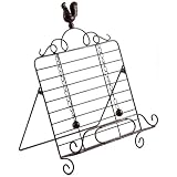 Antique Finished Bookholder Stand with Rooster