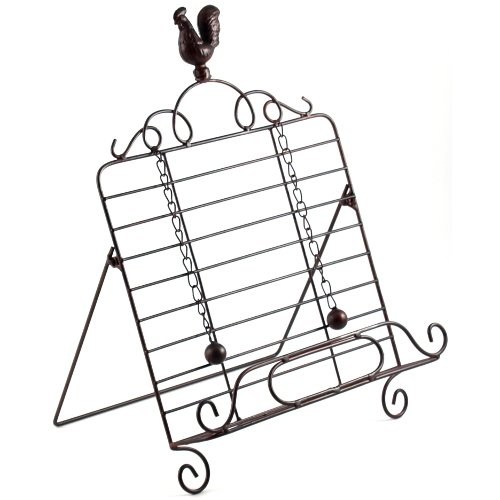 Iron Rooster Cookbook Stand