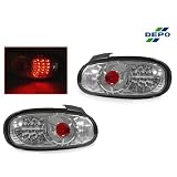 A Pair of Depo Clear Lense with Chrome Housing (Altezza) LED Tail Lights - Mazda MX-5... by Depo