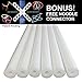 Oodles of Noodles Deluxe Foam Pool Swim Noodles - 6 Pack White 52 Inch Wholesale Pricing Bulk Pack and Free Connector