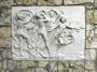 Villa Finale historic mansion bas relief in garden, San Antonio, Texas - 16"x20" - Fine-Art Gicle Photographic Print by Carol M. Highsmith