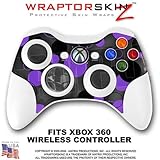 Lots Of Dots Purple on Black Skin by WraptorSkinz TM fits XBOX 360 Wireless Controller (CONTROLLER N