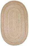 Rugs USA Jute Braided 5' x 8' Oval natural Area Rug