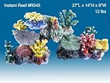 Instant Reef #045 Artificial Coral Reef Aquarium Decoration for Saltwater Fish, Marine Fish Only with Live Rock Aquarium, Coral Reef Tank, Freshwater Aquarium. Gorgeous Corals, Non-Toxic, Easy to Clean. Reef Aquarium at Saltwater Fish Only Tank costs