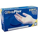 Ammex IVPF GlovePlus Vinyl Glove, Latex Free, Disposable, Powder Free