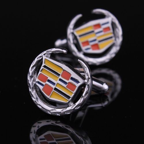 abanyan Car Logo Cufflinks (Cadillac Logo Shaped Cuff links)
