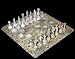 Tan Sea Fossil Coral Stone Chess Game Board & Pieces