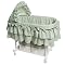 Rocking Cradle Bassinet- Sage Gingham