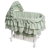 Rocking Cradle Bassinet - Sage Gingham