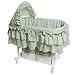 Baby : Rocking Cradle Bassinet - Sage Gingham