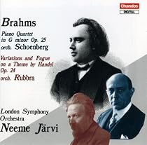 Johannes Brahms: Piano Quartet In G Minor, Op. 25/Variations And Fugue On A Theme By Handel, Op. 24