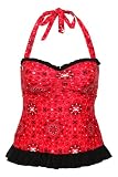 Torrid Plus Size Retro Chic By Torrid - Red Bandana Halter Swim Top