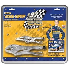 Click here to buy Irwin 616SS Vise Grip 2 Piece 6-Inch Long Nose and 10-Inch Curved Kurt Busch Signature... by Irwin.