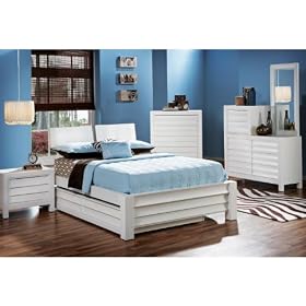 Newhart 4 Pc White Full Bedroom