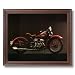 Framed Cherry 1940 Harley Davidson Motorcycle Pictures Art Print