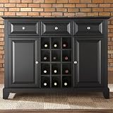 Crosley Furniture Newport Buffet Server , Sideboard Cabinet in Black
