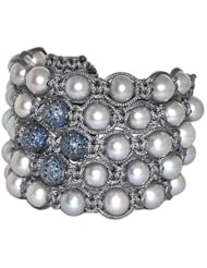 Blue Sapphire Gemstone Macrame Bracelet Sterling Silver Handmade Jewelry