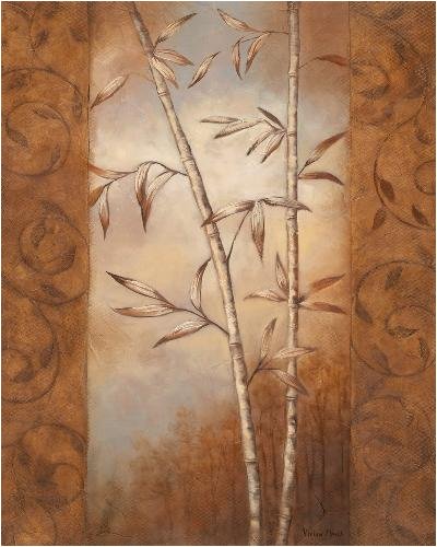 Bamboo Vignette II by Vivian Flasch. CANVAS ROLLED. 16.00 inches width by 20.00 inches height. Highest Quality Art Poster Print