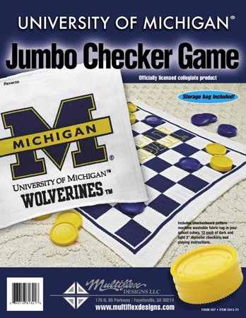 51FKNk4OVnL Jumbo Checker Rug Game   Michigan Wolverines