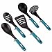 SilverStone Nonstick Nylon Kitchen Tool Set, 5-Piece, Marine Blue, CookStand Tools