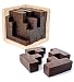 3D Wooden Brain Teaser Puzzle by Sharp Brain Zone. Genius Skills Builder T-Shape Pieces with Tetris Fit. Educational Toy for Kids and Adults. Explore Creativity and Problem Solving. Gift Desk Puzzles