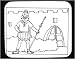 Mouse Pad with black and white, Greece, lance, construction, warrior, structure, protector, guard, spear, Europe, weapon, standing, soldier, architecture, field, building