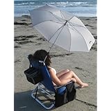 MADE IN USA- Oasis Aluminum Folding Reclining Beach Chair w/ 6-CAN COOLER & UMBRELLA-3 Years Warranty-HIGH QUALITY PRODUCT...
