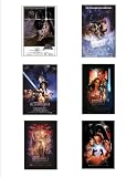 Star Wars - Deluxe Set of 6 Movie Posters From ALL the Star Wars Movies