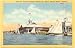 1940s Vintage Postcard The Pavilion and Harbor Masters Pier, Balboa, Newport Harbor California