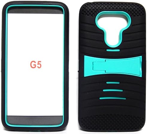 U-Case Hybrid Cover Case for { Other } LG G5 RS988 (Black &amp; Turquoise)
