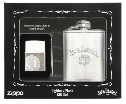 Zippo Jack Daniels Lighter Flask Gift Set
