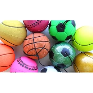 Bungee Ball is a Ball on a String Set of 6